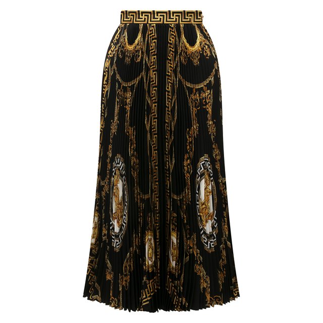 Шелковая юбка Versace Чёрный 1004221/1A03065 5626253