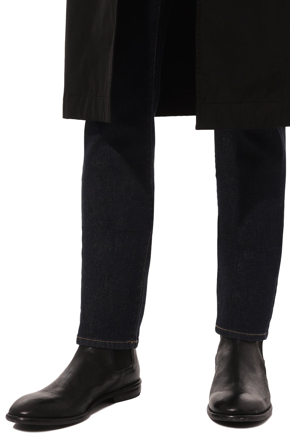 Мужские кожаные челси MATTIA CAPEZZANI черного цвета, арт. M2171/BAND0LER0 | Фото 3 (Материал внутренний: Натуральная кожа; Материал утеплителя: Без утеплителя; Подошва: Плоская; Мужское Кросс-КТ: Сапоги-обувь, Челси-обувь)