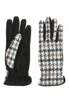 Женские перчатки  LORO PIANA �серого цвета, арт. FAL3225 | Фото 2 (Материал: Текстиль, Натуральная кожа; Региональные ограничения белый список (Axapta Mercury): RU)