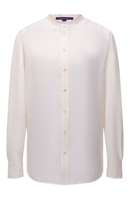 Женская рубашка из вискозы и шелка RALPH LAUREN кремвого цвета по цене 115000 руб., арт. 290858220 | Фото 1