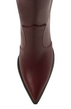 Женские кожаные казаки denver GIANVITO ROSSI бордового цвета, арт. G73546.70CU0.VGIMERL | Фото 5 (Женское Кросс-КТ: Казаки-ботинки; Каблук высота: Высокий; Материал внешний: Кожа; Материал внутренний: Натуральная кожа; Каблук тип: Устойчивый; Материал утеплителя: Без утеплителя; Подошва: Плоская; толщина подошвы: 0,8; высота каблука: 8,3; ширина носка стельки: 8)