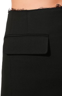 Женская юбка из вискозы и шерсти VETEMENTS черного цвета, арт. WA52SK100B 1202/BLACK | Фото 5 (Материал внешний: Шерсть, Вискоза; Длина Ж (юбки, платья, шорты): Мини; Женское Кросс-КТ: Юбка-одежда; Материал сплава: Проставлено; Драгоценные камни: Проставлено; Материал подклада: Вискоза; Стили: Романтичный)