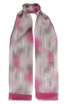 Женский шелковый шарф GIORGIO ARMANI розового цвета, арт. 795218/3R130 | Фото 1 (Материал: Текстиль, Шелк; Материал сплава: Проставлено; Нос: Не проставлено)