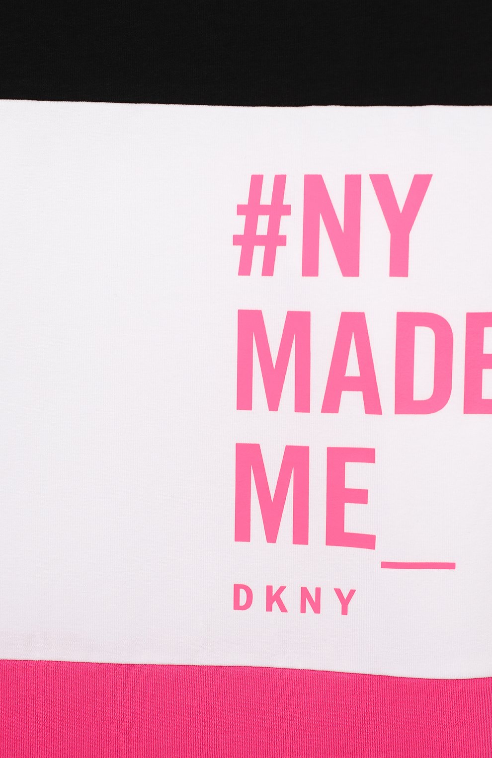 Детская хлопковая футболка DKNY разноцветного цвета, арт. D35Q64/476 SS20 | Фото 3 (Девочки Кросс-КТ: футболка-одежда; Рукава: Короткие; Принт: С принтом; Материал внешний: Хлопок)