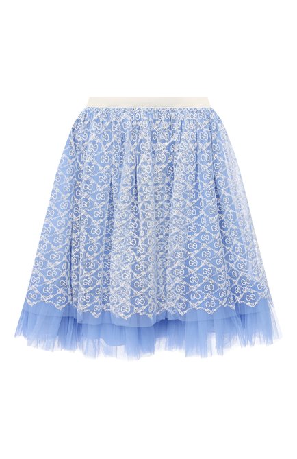 Детская юбка GUCCI голубого цвета по цене 79250 руб., арт. 629155/ZAE02 | Фото 1
