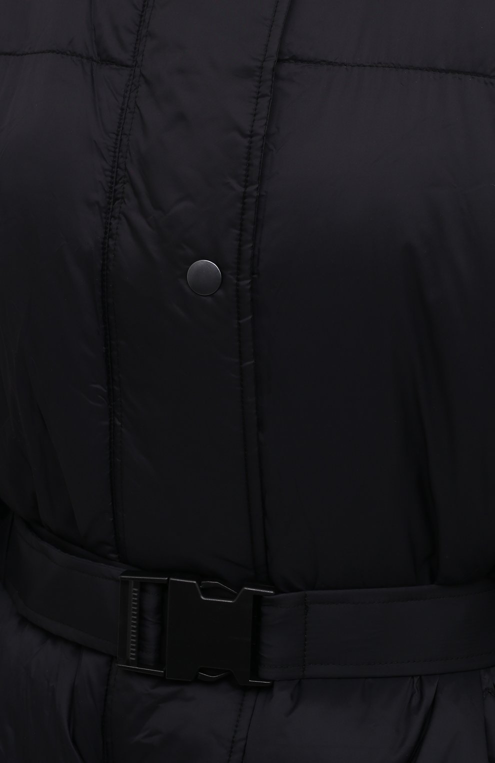 Женская утепленная куртка ISABEL MARANT ETOILE черного цвета, арт. MA0987-21A005E/DRIESTA | Фото 5 (Кросс-КТ: Куртка, Утепленный, Пуховик; Рукава: Длинные; Материал внешний: Синтетический материал; Материал сплава: Проставлено; Стили: Спорт-шик; Материал подклада: Синтетический материал; Длина (верхняя одежда): Длинные; Драгоценные камни: Проставлено)
