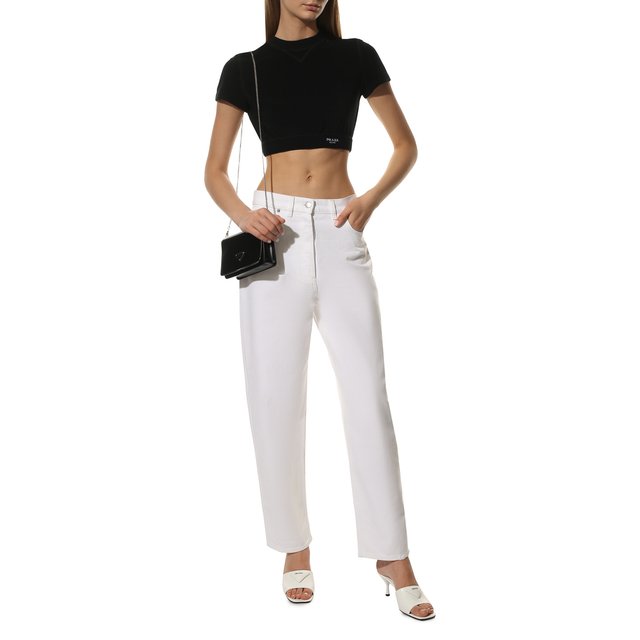 фото Хлопковый кроп-топ prada