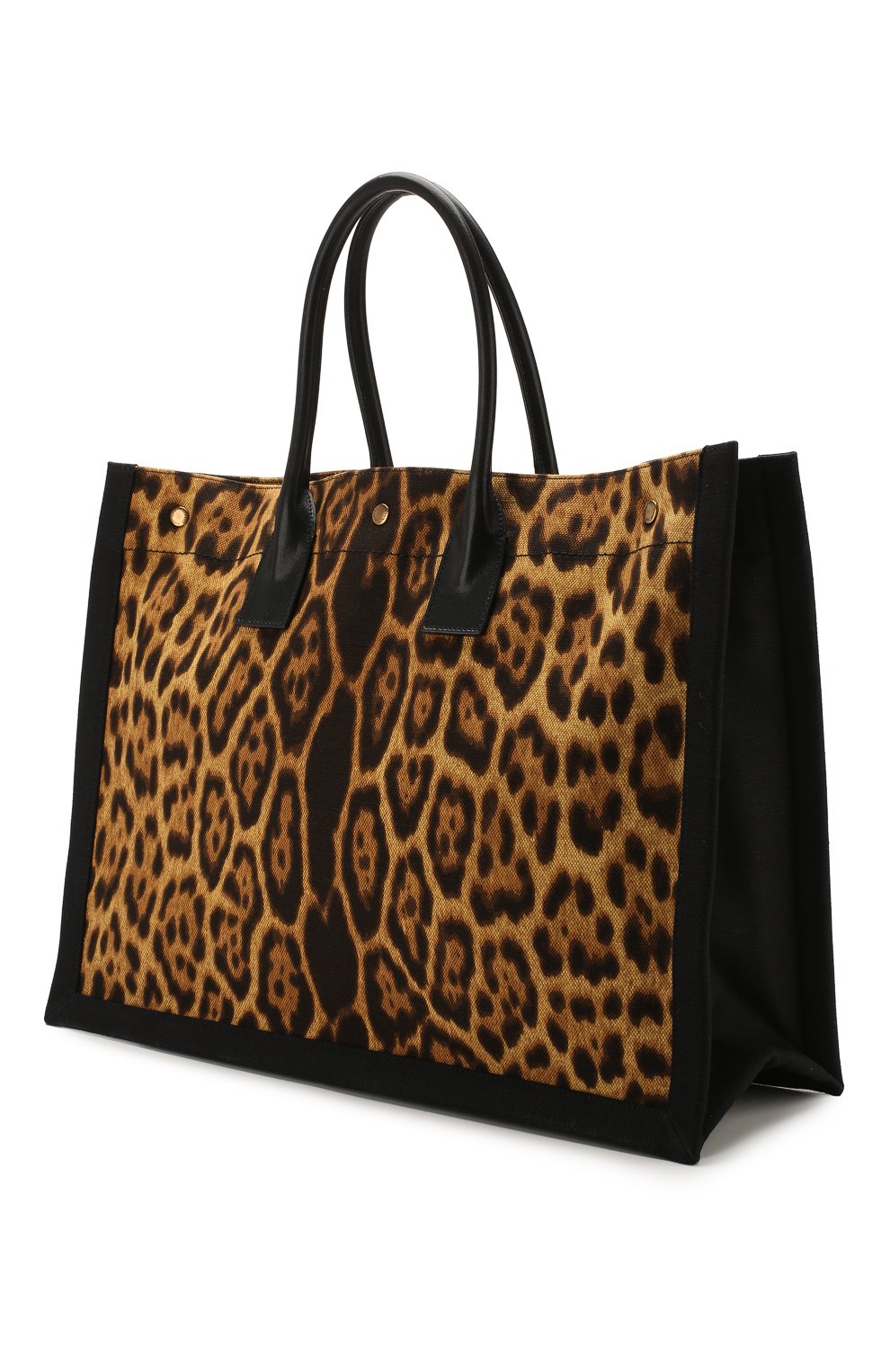 Женский сумка-шопер noe SAINT LAURENT леопардового цвета, арт. 499290/H9L4W | Фото 3 (Сумки-технические: Сумки-шопперы; Материал: Текстиль; Размер: large)