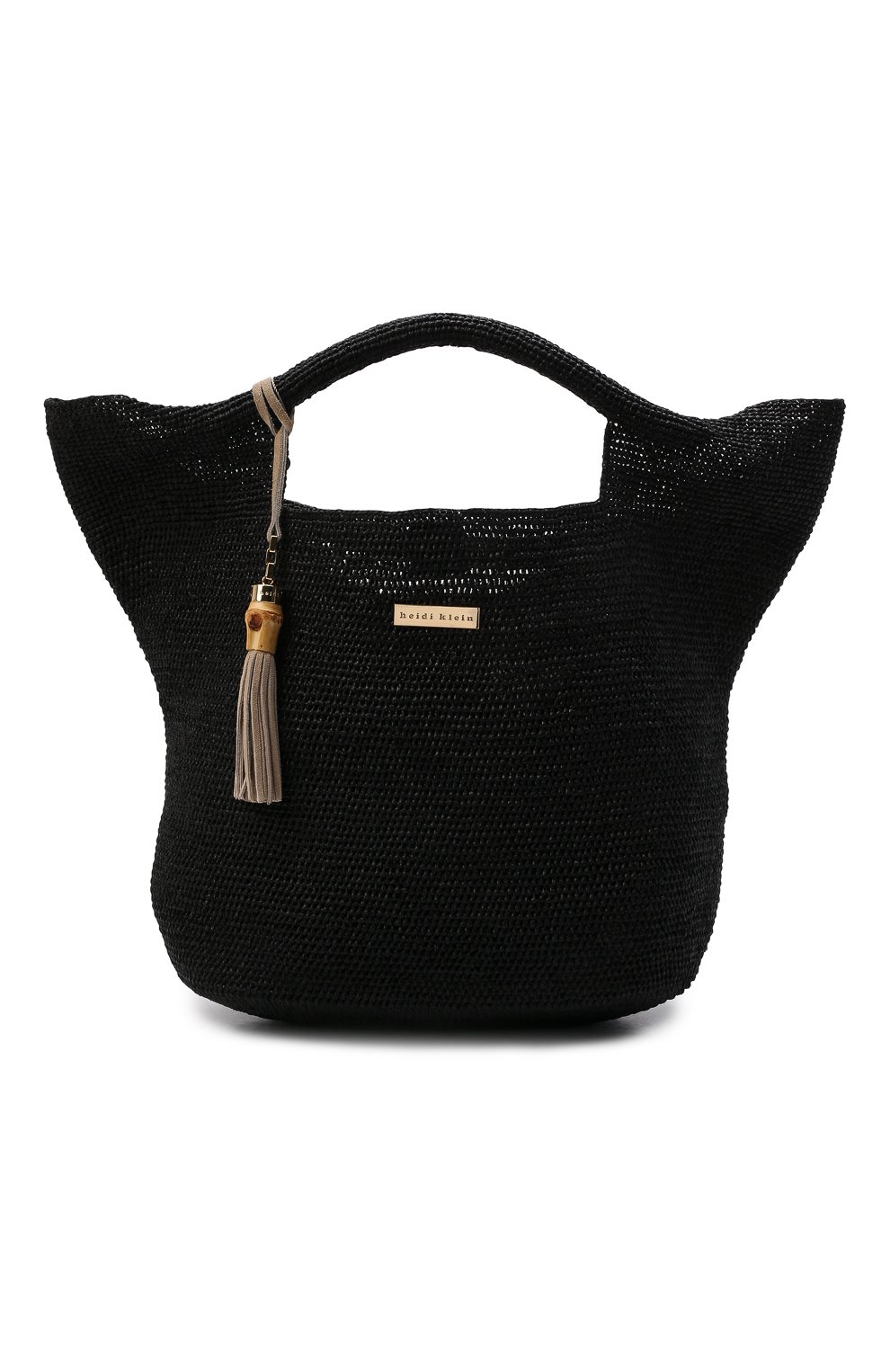 Женская сумка grace bay HEIDI KLEIN черного цвета, арт. AC15HK18GBBLR03 | Фото 1 (Материал: Растительное волокно; Размер: large)