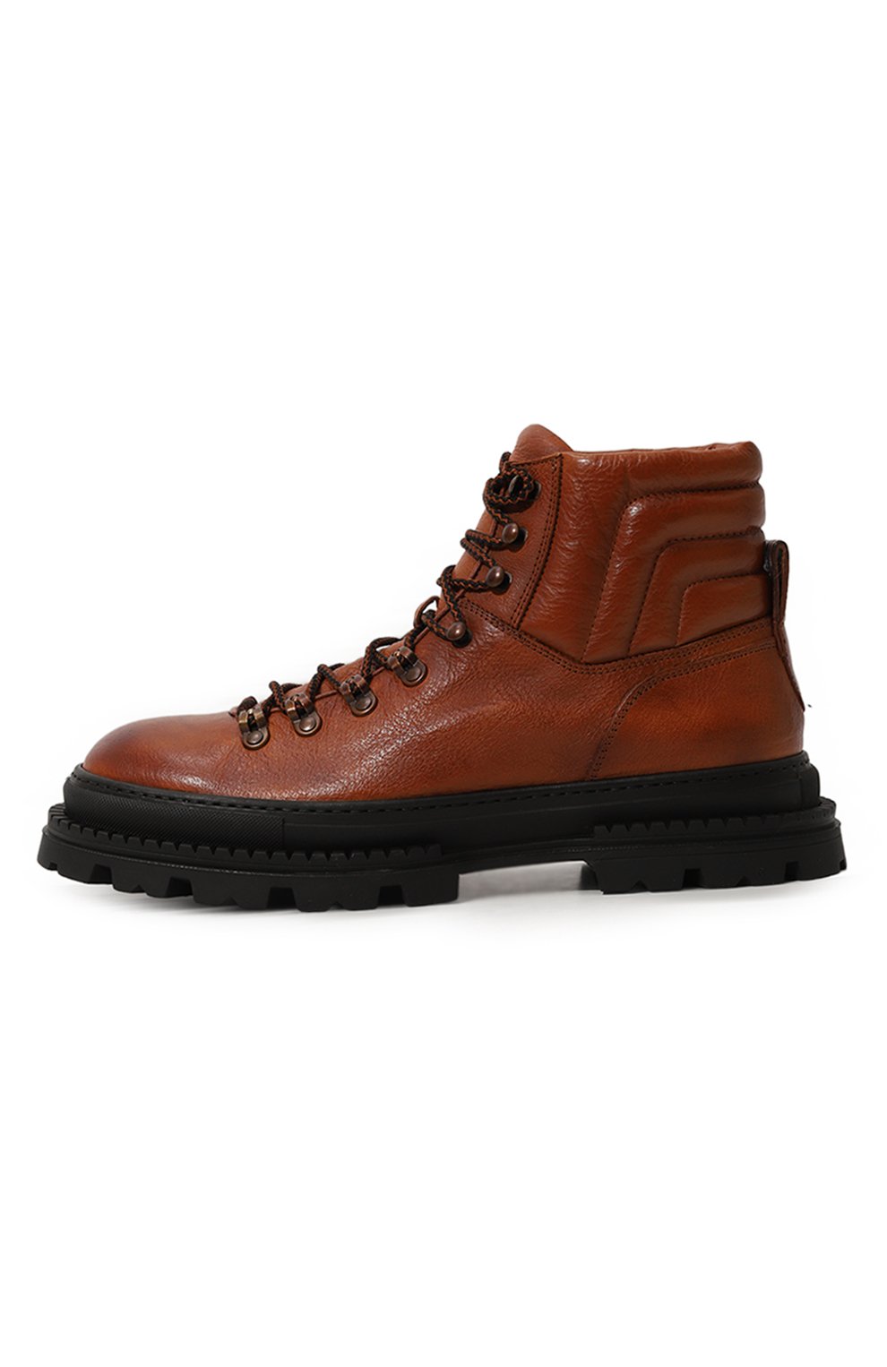 Мужские коричневые кожаные ботинки MATTIA CAPEZZANI купить в  интернет-магазине ЦУМ, арт. M2352/QUENA