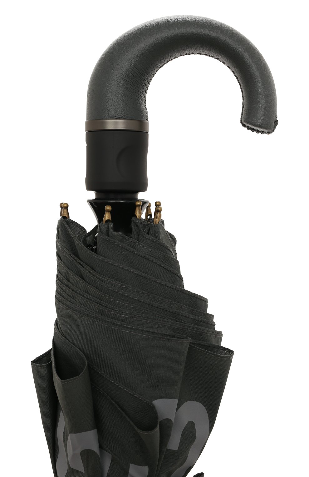 Мужской складной зонт MOSCHINO серого цвета, арт. 8064-T0PLESS | Фото 5 (Материал: Текстиль, Синтетический материал, Металл; Материал сплава: Проставлено; Нос: Не проставлено)