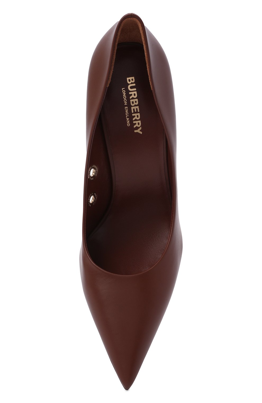 Женские коричневые кожаные туфли aubri 100 BURBERRY купить в интернет ...