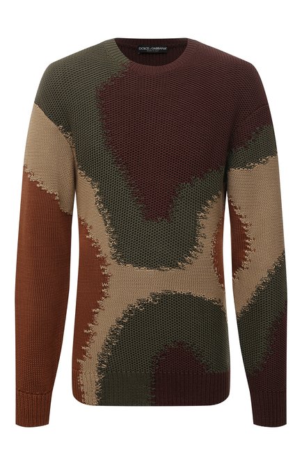 Мужской хлопковый свитер DOLCE & GABBANA разноцветного цвета по цене 122000 руб., арт. GXI60T/JACMG | Фото 1