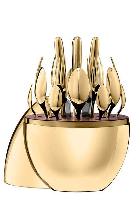 Набор столовых приборов mood gold из 24 предметов CHRISTOFLE золотого цвета по цене 2095000 руб., арт. 00865299 | Фото 1
