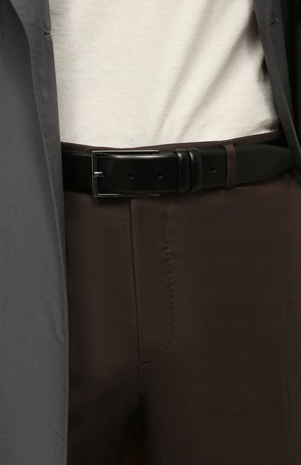 Мужской кожаный ремень BOSS черного цвета, арт. 50239979 | Фото 2 (Случай: Формальный; Статус проверки: Проверено, Проверена категория; Материал: Натуральная кожа)