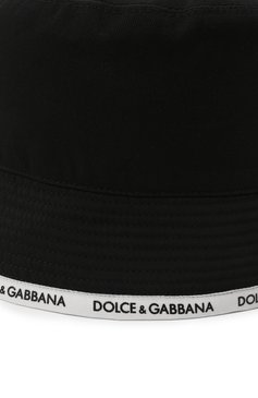 Мужская панама DOLCE & GABBANA черного цвета, арт. GH738A/GEX38 | Фото 4 (Материал: Текстиль, Синтетический материал, Хлопок; Материал сплава: Проставлено; Нос: Не проставлено)