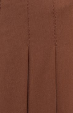 Женская кашемировая юбка LORO PIANA коричневого цвета, арт. FAL8034 | Фото 5 (Материал внешний: Шерсть, Кашемир; Женское Кросс-КТ: Юбка-одежда; Длина Ж (юбки, платья, шорты): Миди; Материал подклада: Шелк; Стили: Кэжуэл)
