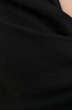 Женское платье из кашемира и шелка TOM FORD черного цвета, арт. ACK254-YAX087 | Фото 5 (Материал внешний: Шерсть, Шелк, Кашемир; Рукава: Длинные; Женское Кросс-КТ: платье-футляр, Платье-одежда; Региональные ограничения белый список (Axapta Mercury): RU; Матери�ал сплава: Проставлено; Длина Ж (юбки, платья, шорты): Миди; Случай: Формальный; Драгоценные камни: Проставлено; Стили: Романтичный)