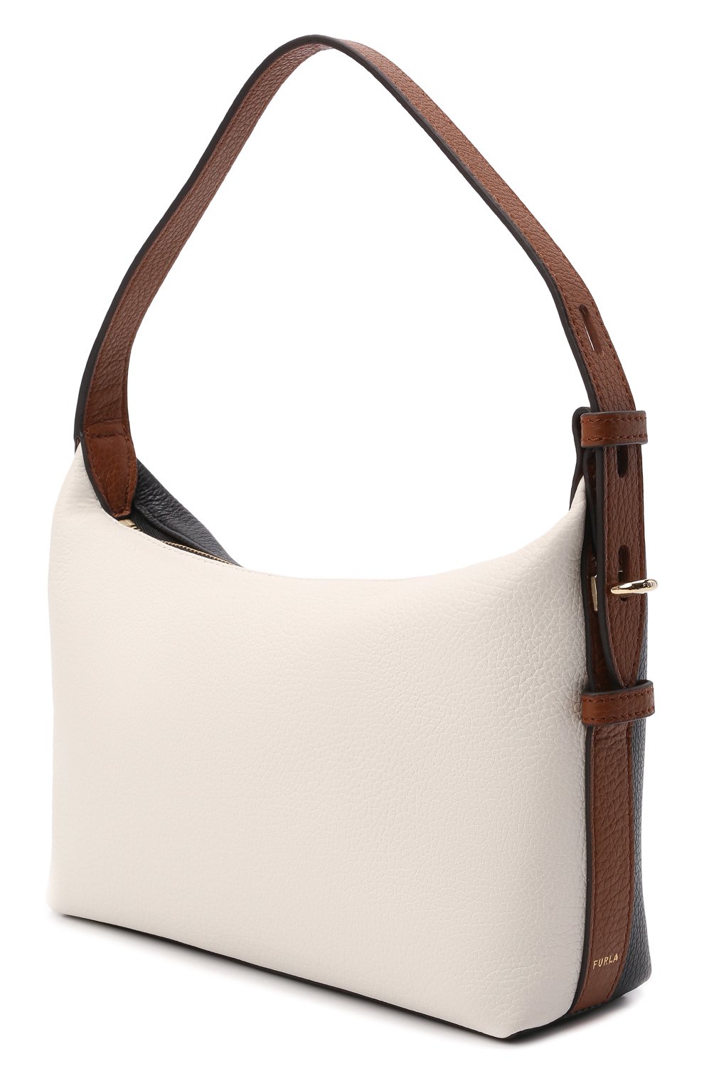 Женская сумка furla net FURLA черно-белого цвета, арт. WE00142/HSC000 | Фото 3 (Материал: Натуральная кожа, Текстиль; Размер: small)