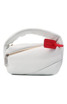 Женская сумка pump pouch OFF-WHITE белого цвета, арт. 0WNP007F21LEA001 | Фото 1 (Сумки-технические: Сумки через плечо, Сумки top-handle; Материал: Натуральная кожа; Ремень/цепочка: На ремешке; Размер: small)