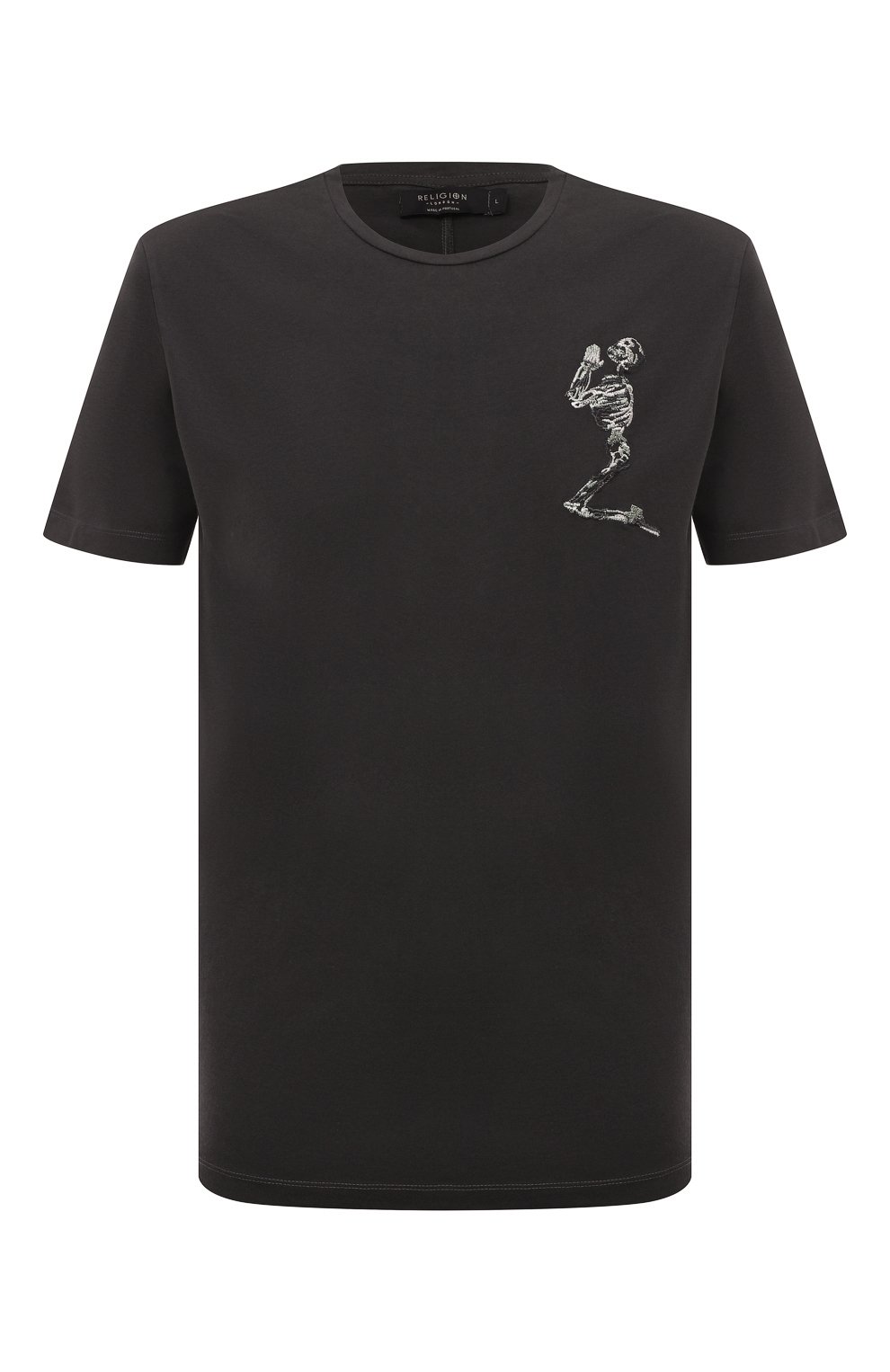 Хлопковая футболка Religion 32PIGN03, цвет серый, размер 44