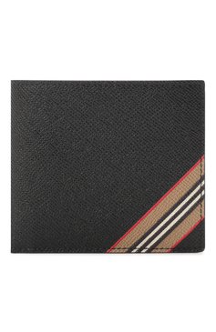 Мужской кожаное портмоне BURBERRY черного цвета, арт. 8033072 | Фото 1 (Материал: Натуральная кожа)