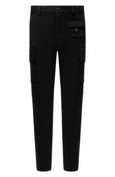 Мужские хлопковые брюки-карго DIESEL черного цвета, арт. A01681/0IBAM | Фото 1 (Силуэт М (брюки): Карго; Длина (брюки, джинсы): Стандартные; Случай: Повседневный; Стили: Гранж; Материал внешний: Хлопок)