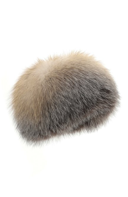Женская шапка из меха лисы FURLAND серого цвета, арт. 0015309010133600000 | Фото 1 (Материал: Натуральный мех)
