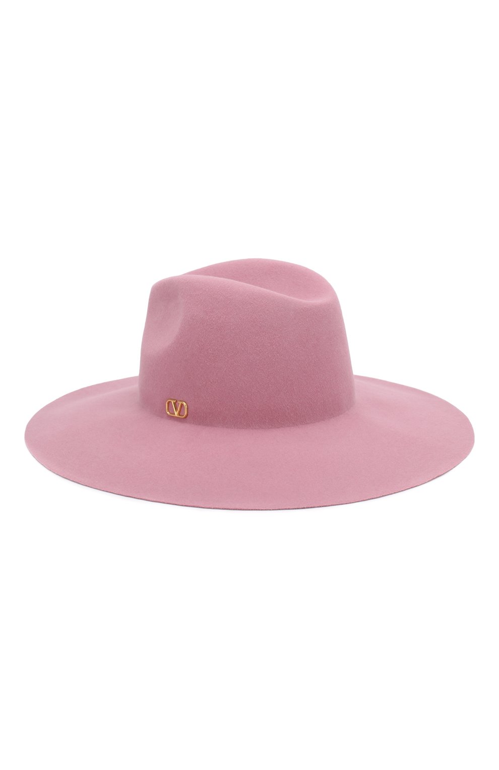 Женская фетровая шляпа  VALENTINO розового цвета, арт. TW2HEA35/WDW | Фото 1 (Материал: Текстиль, Шерсть)