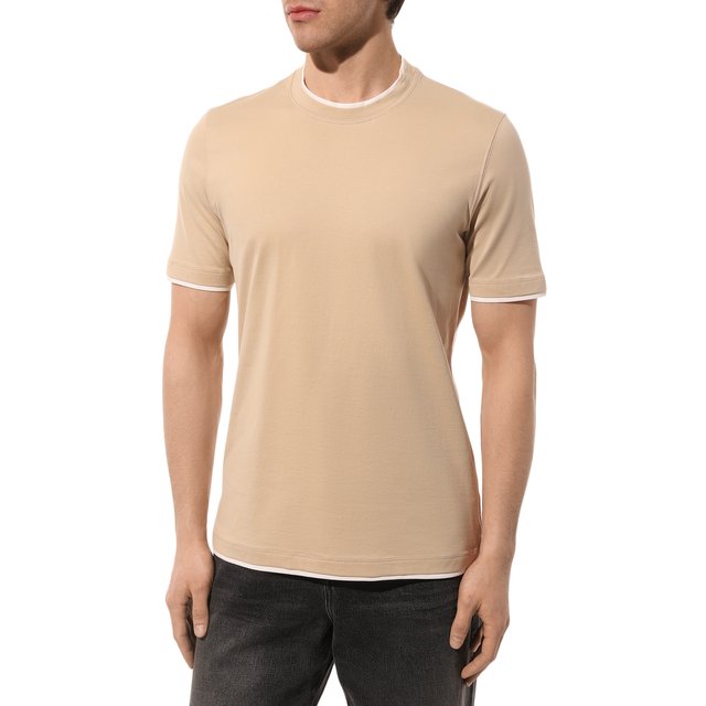 фото Хлопковая футболка brunello cucinelli