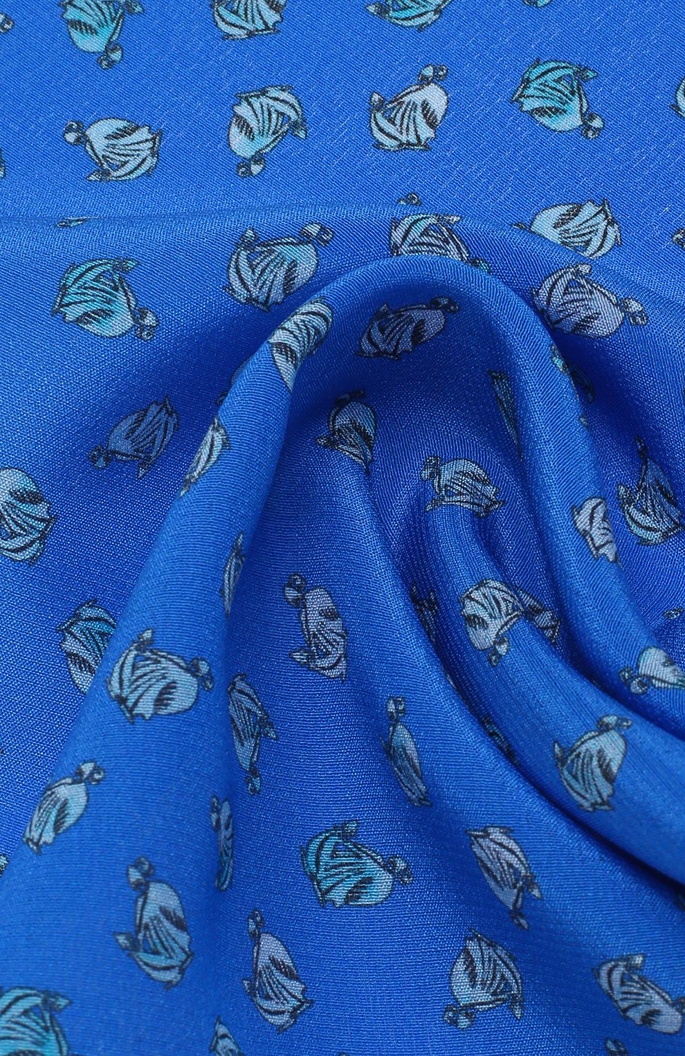 Мужской шелковый платок LANVIN синего цвета, арт. 2918/HANDKERCHIEF | Фото 2 (Материал: Текстиль, Шелк)