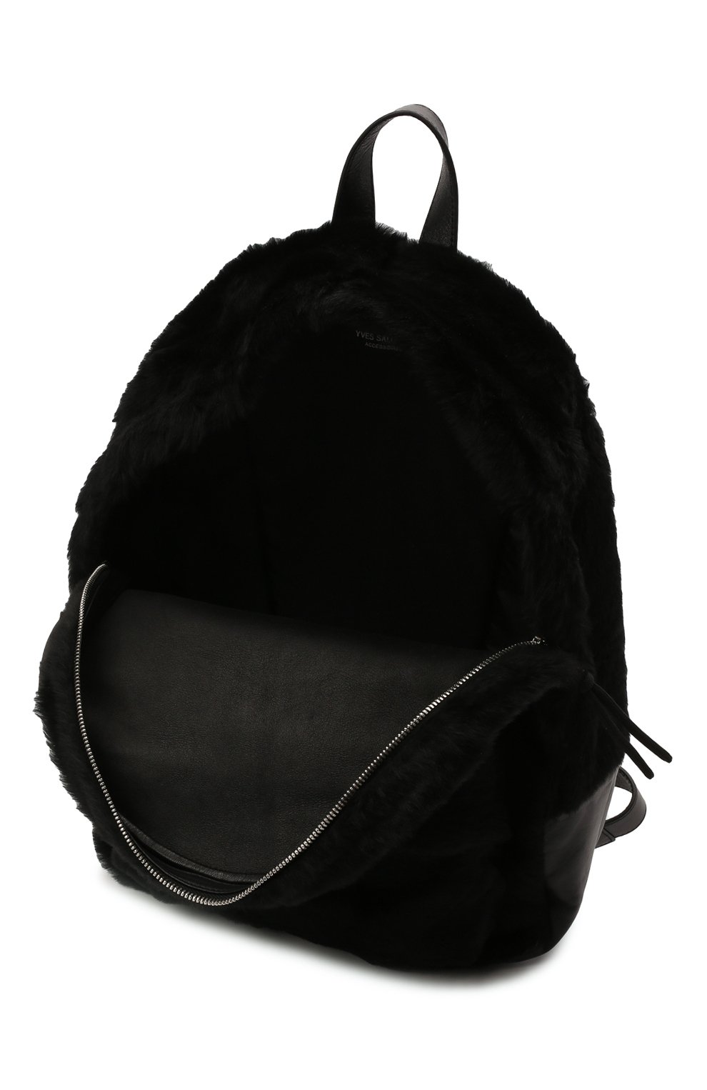 Женский рюкзак YVES SALOMON черного цвета, арт. 22WAA305XXLALB | Фото 4 (Материал: Натуральный мех; Стили: Кэжуэл; Размер: large)