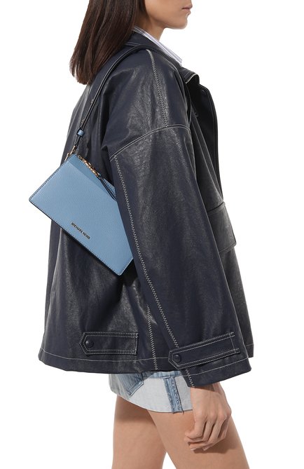 Женская сумка empire MICHAEL MICHAEL KORS гол�убого цвета, арт. 32H3G8EC7L | Фото 2 (Ремень/цепочка: На ремешке; Размер: small; Материал сплава: Проставлено; Драгоценные камни: Проставлено; Материал: Натуральная кожа)