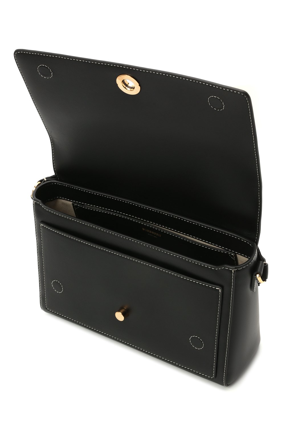 Женская сумка note small BURBERRY черного цвета, арт. 8044177 | Фото 5 (Сумки-технические: Сумки через плечо; Материал: Натуральная кожа; Размер: small)