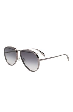 Женские солнцезащитные очки ALEXANDER MCQUEEN серого цвета, арт. AM0170 003 | Фото 1 (Кросс-КТ: С/з-унисекс; Региональные ограничения белый список (Axapta Mercury): Не проставлено, RU; Нос: Не проставлено; Тип очков: С/з; Статус проверки: Проверено, Проверена категория; Материал сплава: Проверено; Очки форма: Авиаторы; Оптика Гендер: оптика-унисекс)