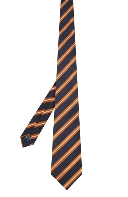 Мужской шелковый галстук BRIONI темно-синего цвета, арт. 062H00/P9478 | Фото 2 (Материал: Текстиль, Шелк; Принт: С принтом; Региональные ограничения белый список (Axapta Mercury): RU)