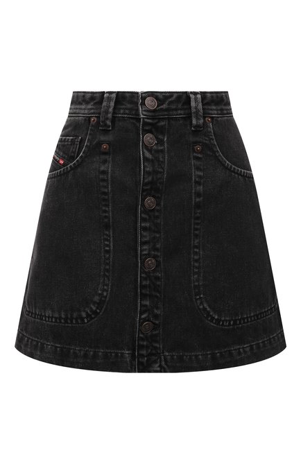 Женская джинсовая юбка DIESEL черного цвета по цене 20700 руб., арт. A04922/09B88 | Фото 1