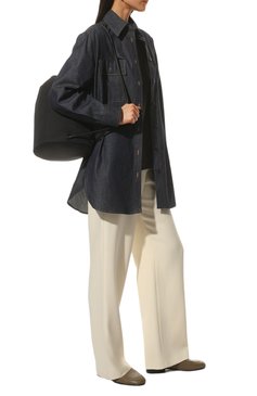 Женский рюкзак sporty THE ROW черного цвета, арт. W1296W256 | Фото 8 (Размер: medium; Материал: Текстиль; Стили: Кэжуэл)
