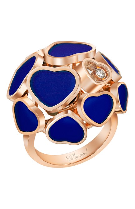 Женские кольцо CHOPARD бесцветного цвета, арт. 827482-5510 | Фото 1 (Материал сплава: Розовое золото; Драгоценные камни: Бриллианты)