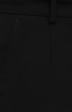 Женские шерстяные брюки DOLCE & GABBANA черного цвета, арт. FTAY0T/FUBAJ | Фото 5 (Материал внешний: Шерсть; Женское Кросс-КТ: Брюки-одежда; Силуэт Ж (брюки и джинсы): Прямые; Региональ�ные ограничения белый список (Axapta Mercury): RU; Материал сплава: Проставлено; Стили: Классический; Драгоценные камни: Проставлено; Длина (брюки, джинсы): Укороченные)