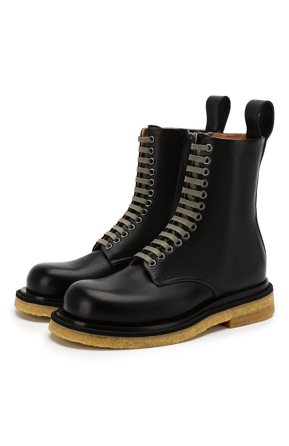 Кожаные ботинки Bottega Veneta Чёрный 610338/VBSB0 5466734
