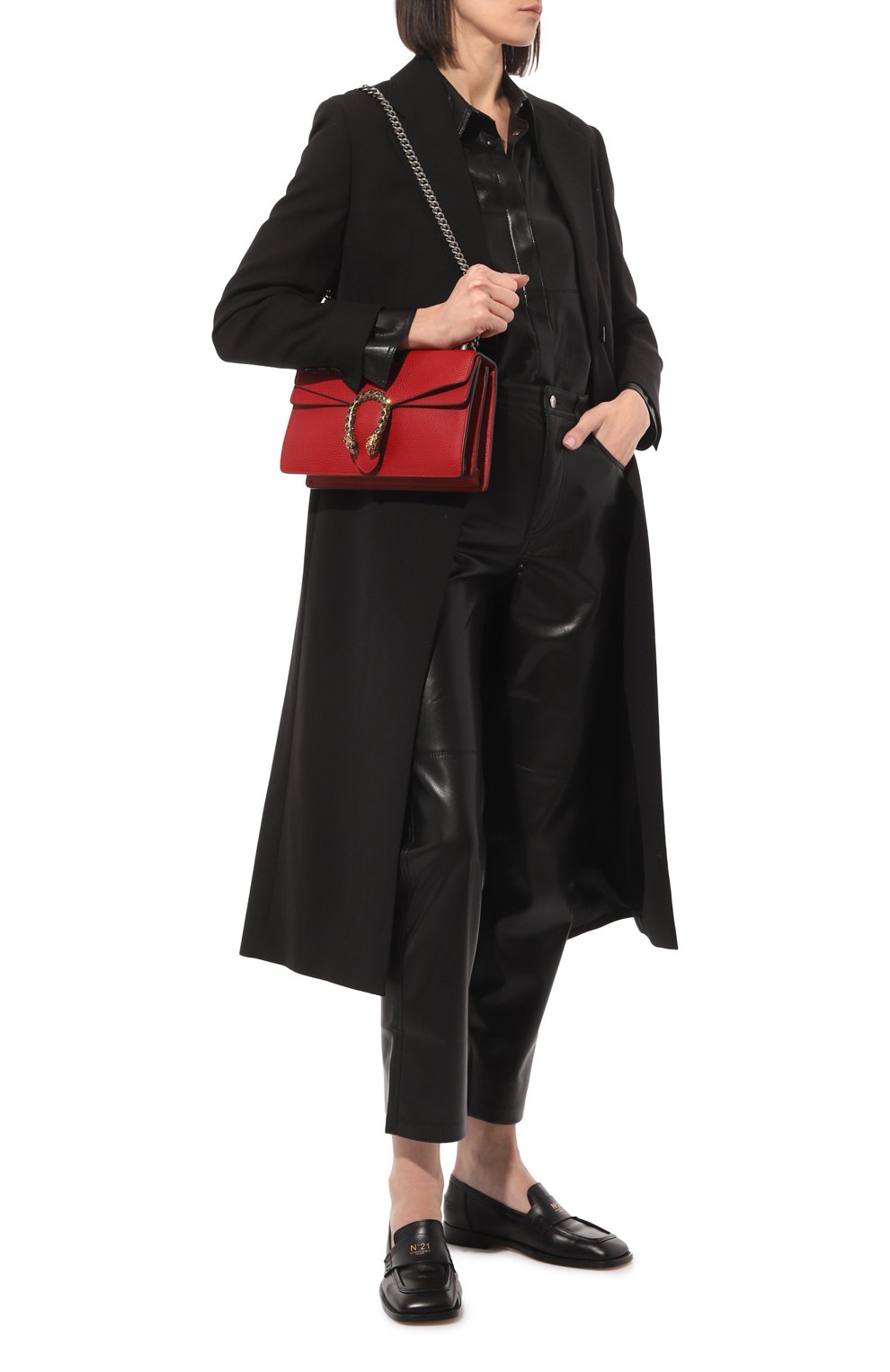 Женская сумка dionysus small GUCCI красного цвета, арт. 400249 CAOGX | Фото 7 (Сумки-технические: Сумки через плечо; Материал: Натуральная кожа; Размер: small)