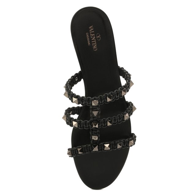 фото Кожаные шлепанцы rockstud valentino