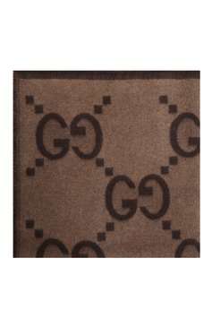 Детского кашемировое одеяло GUCCI коричневого цвета, арт. 678125/3KAAG | Фото 3 (Материал: Текстиль, Кашемир, Шерсть)