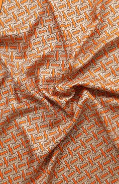 Женский шелковый платок BURBERRY оранжевого цвета, арт. 8016363 | Фото 2 (Материал: Текстиль, Шелк; Материал внутренний: Не назначено; Материал сплава: Проставлено; Нос: Не проставлено; Статус проверки: Проверена категория)