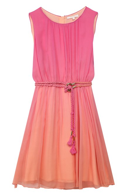 Детское платье CHLOÉ розового цвета по цене 44350 руб., арт. C12783 | Фото 1