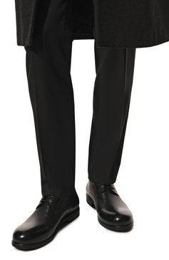 Мужские кожаные дерби MARSELL черного цвета, арт. MM2443/193 | Фото 3 (Материал внутренний: Натуральная кожа; Материал сплава: Проставлено; Нос: Не проставлено; Стили: Классический)