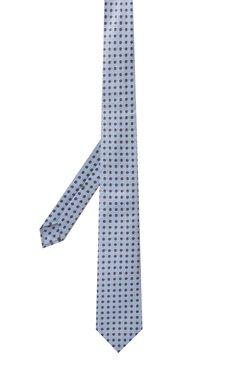 Мужской шелковый галстук LUIGI BORRELLI голубого цвета, арт. CR4502032/LC | Фото 3 (Принт: С принтом; Материал: Текстиль, Шелк)