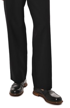 Мужские кожаные пенни-лоферы PREMIATA темно-серого цвета, арт. 32071/LUX | Фото 3 (Материал внутренний: Натуральная кожа; Материал сплава: Проставлено; Нос: Не проставлено; Стили: Кэжуэл)