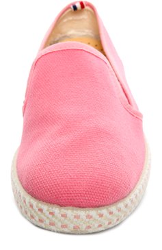 Детские слипоны RIVIERAS LEISURE SHOES розового цвета, арт. BKDB0112 | Фото 4 (Материал внешний: Текстиль; Материал внутренний: Натуральная кожа; Статус проверки: Проверена категория)